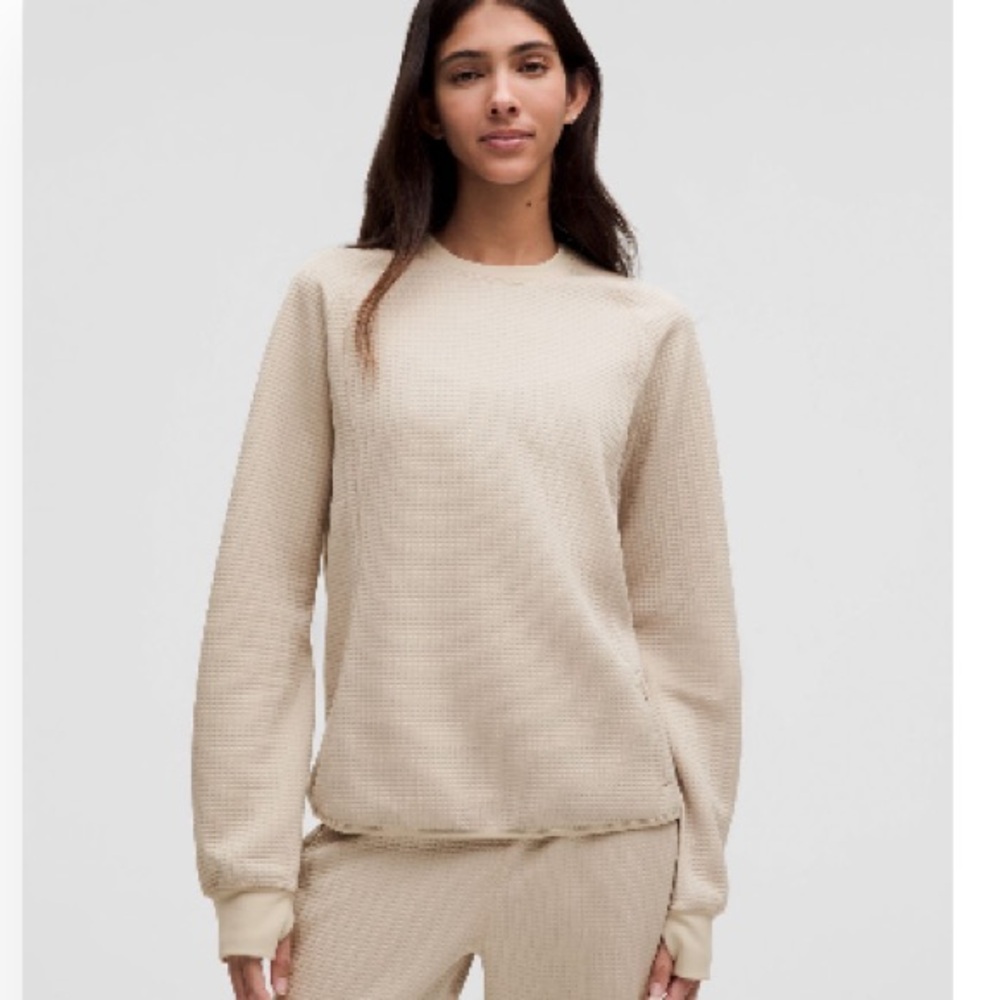 lululemon athletica Beige Crewneck sweatsuit